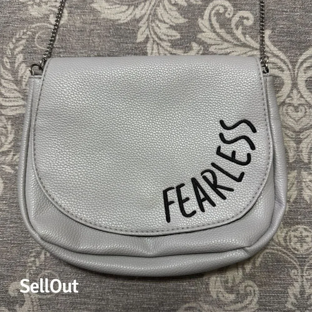 Unbranded Grey Shoulder Bag with Chain Strap Medium